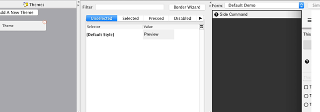 Open the side menu so you will get the right values in the combo box on add